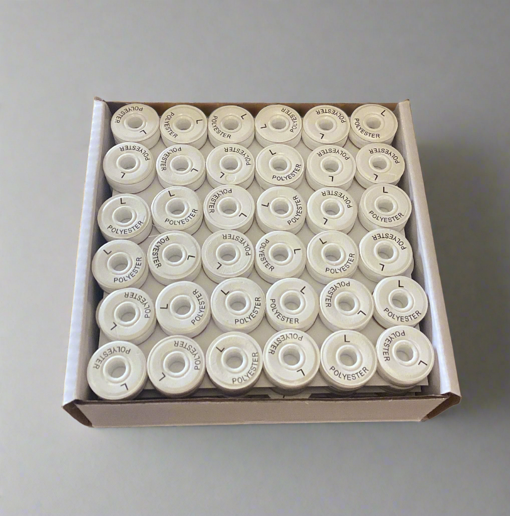 144 Pre-Wound white Bobbins by Marathon