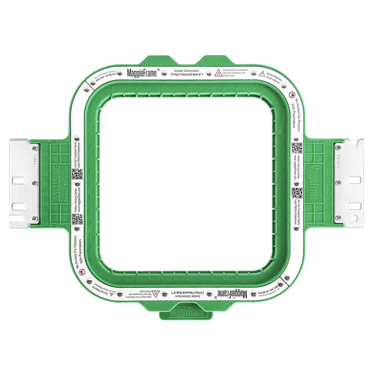 17.5cm x 17.5cm magnetic Embroidery frame 36cm Fitting for BAi, Tajima, SWF, Ricoma, Heathrow, t shirts r us
