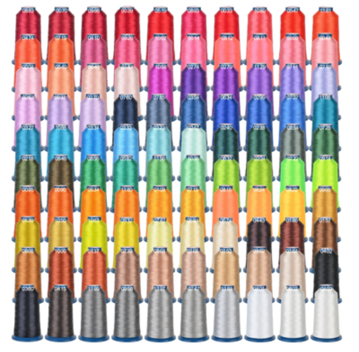 Richword Thread 4000m x 100 colours 108D/2 40wt Polyester Embroidery Thread