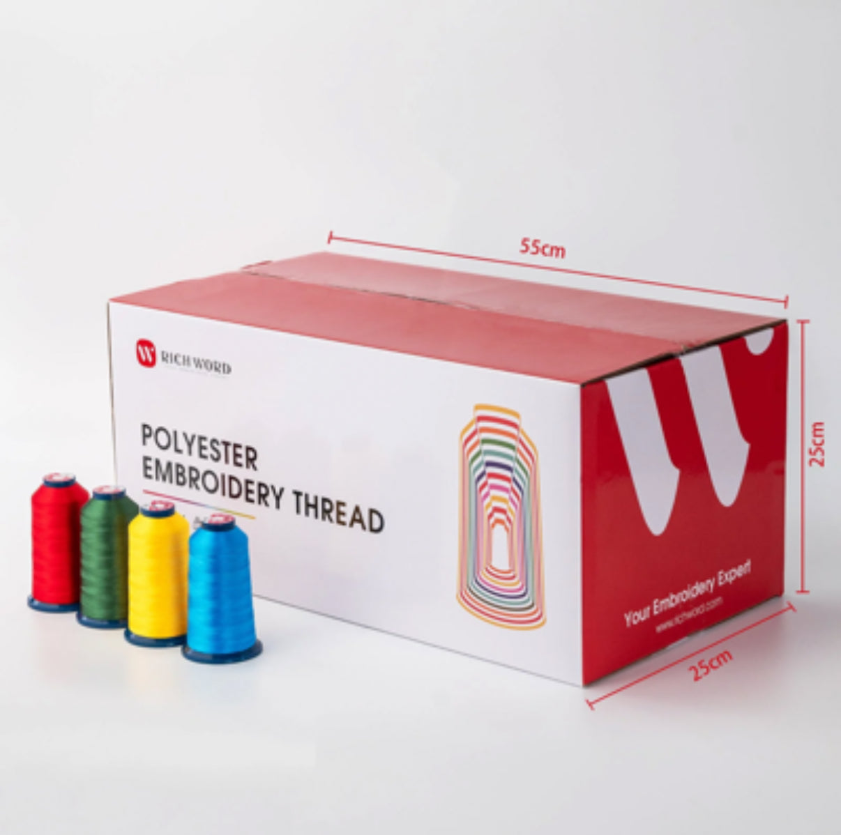 Richword Thread 4000m x 100 colours 108D/2 40wt Polyester Embroidery Thread