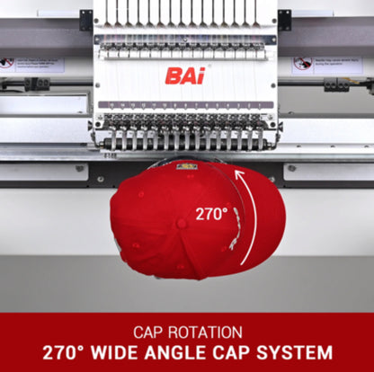 BAi THE VISION (2 Heads) Computerized Industrial Embroidery Machine compatible institch.com