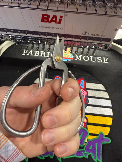 Hand Forged Traditional Blacksmith Embroidery Snips made for working hands not pinky fingers