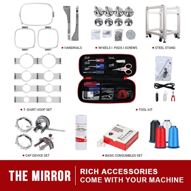 BAI THE MIRROR 15 Needle Single Head Commercial Embroidery Machine